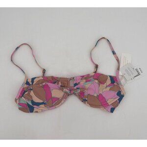 L Space Womens Swim Top Rose Wired Size Large Pink Floral New
